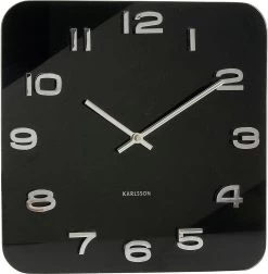 Karlsson Wandklok Vintage - Zwart Glas - 35x35cm -Karlsson 1178x1200
