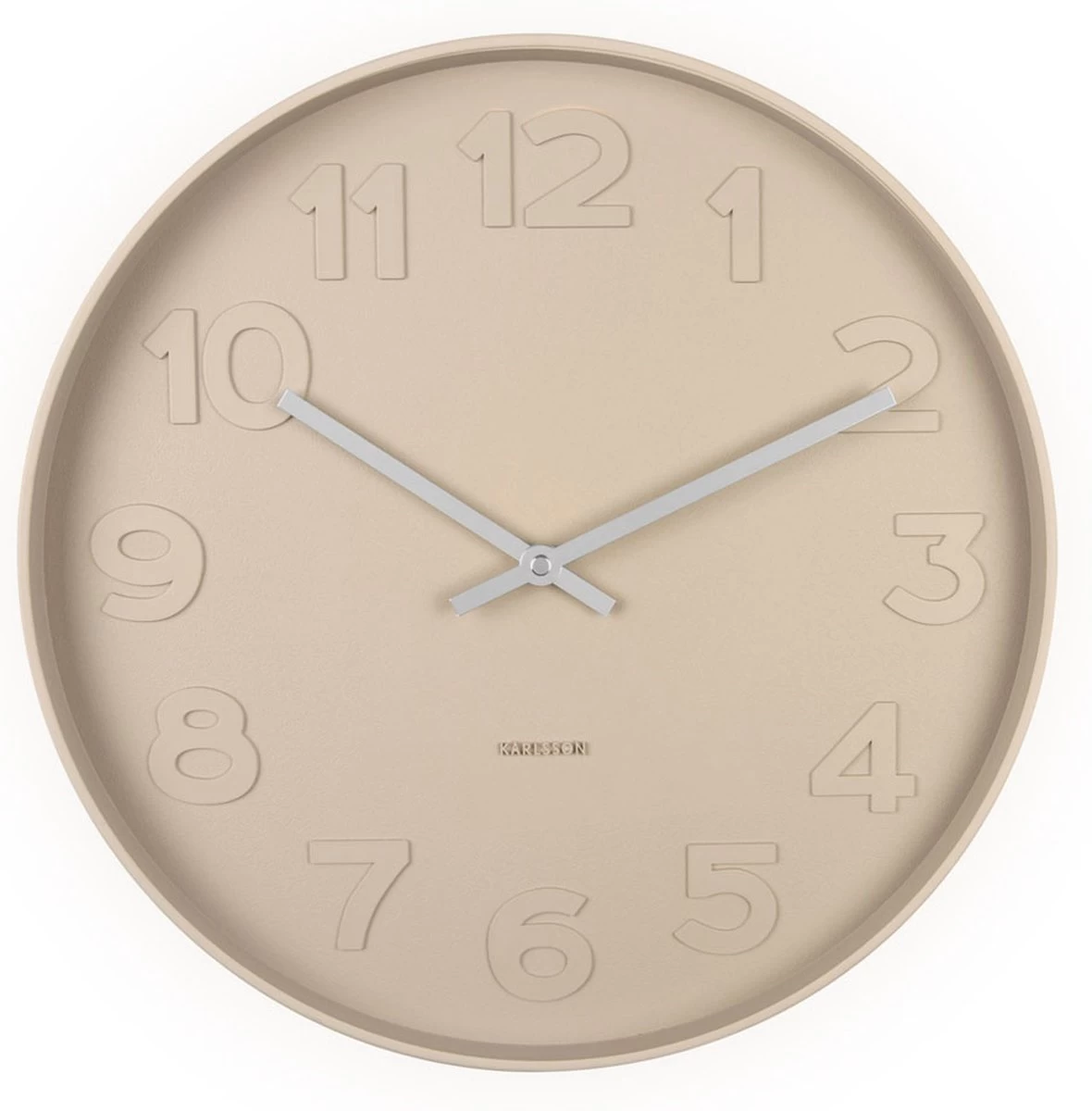 Karlsson Wandklok Mr. Brown Numbers - Zandbruin Behuizing - Ø37,5cm 5 Karlsson Wandklok Mr. Brown Numbers - Zandbruin Behuizing - Ø37,5cm - Afbeelding 3