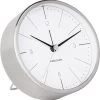 Karlsson Alarmklok - Normann - Geborsteld Staal - Wit -Karlsson 1187x1200 5