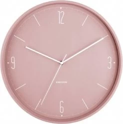 Karlsson Wandklok Numbers & Lines - IJzer Mat Roze - Ø40cm -Karlsson 1190x1200