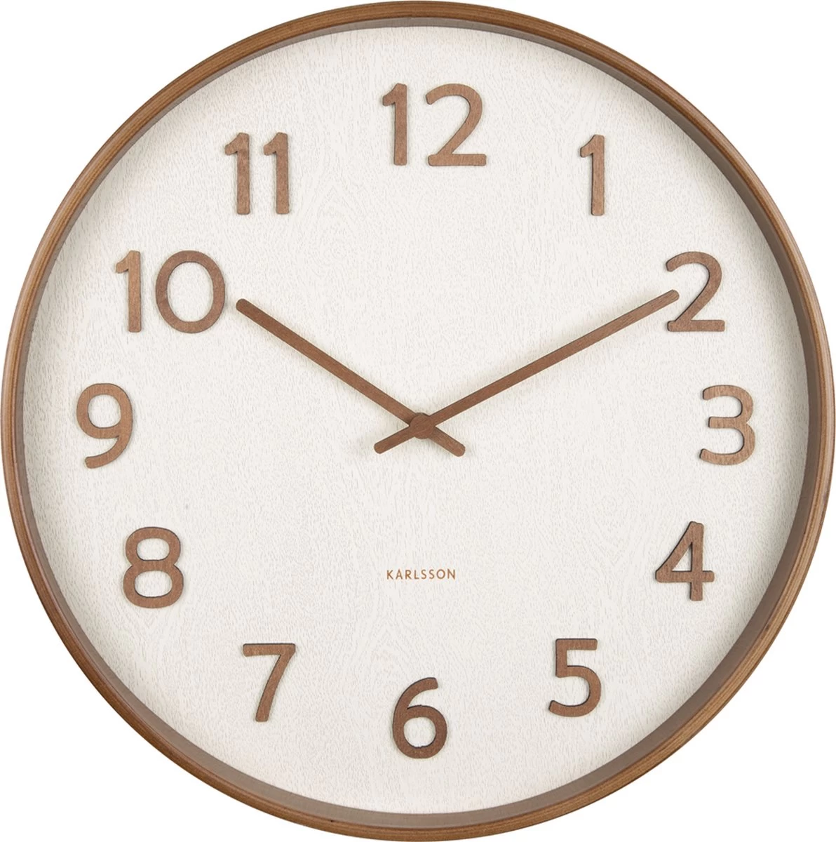 Karlsson Wall Clock Pure Wood Grain Large Ivory 4 Karlsson Wall Clock Pure Wood Grain Large Ivory - Afbeelding 2