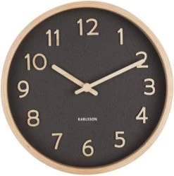 Karlsson Wall Clock Pure Wood Grain Small Black -Karlsson 1192x1200 6
