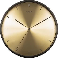 Karlsson Wandklok - Finesse - Gouden Wijzerplaat - Zwarte Behuizing -Karlsson 1194x1200 13