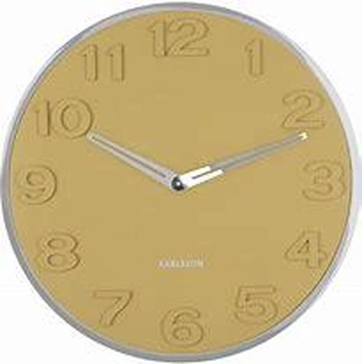 Karlsson Wandklok New Original Numbers - Mosterdgeel - Ø30cm 10 Karlsson Wandklok New Original Numbers - Mosterdgeel - Ø30cm - Afbeelding 8