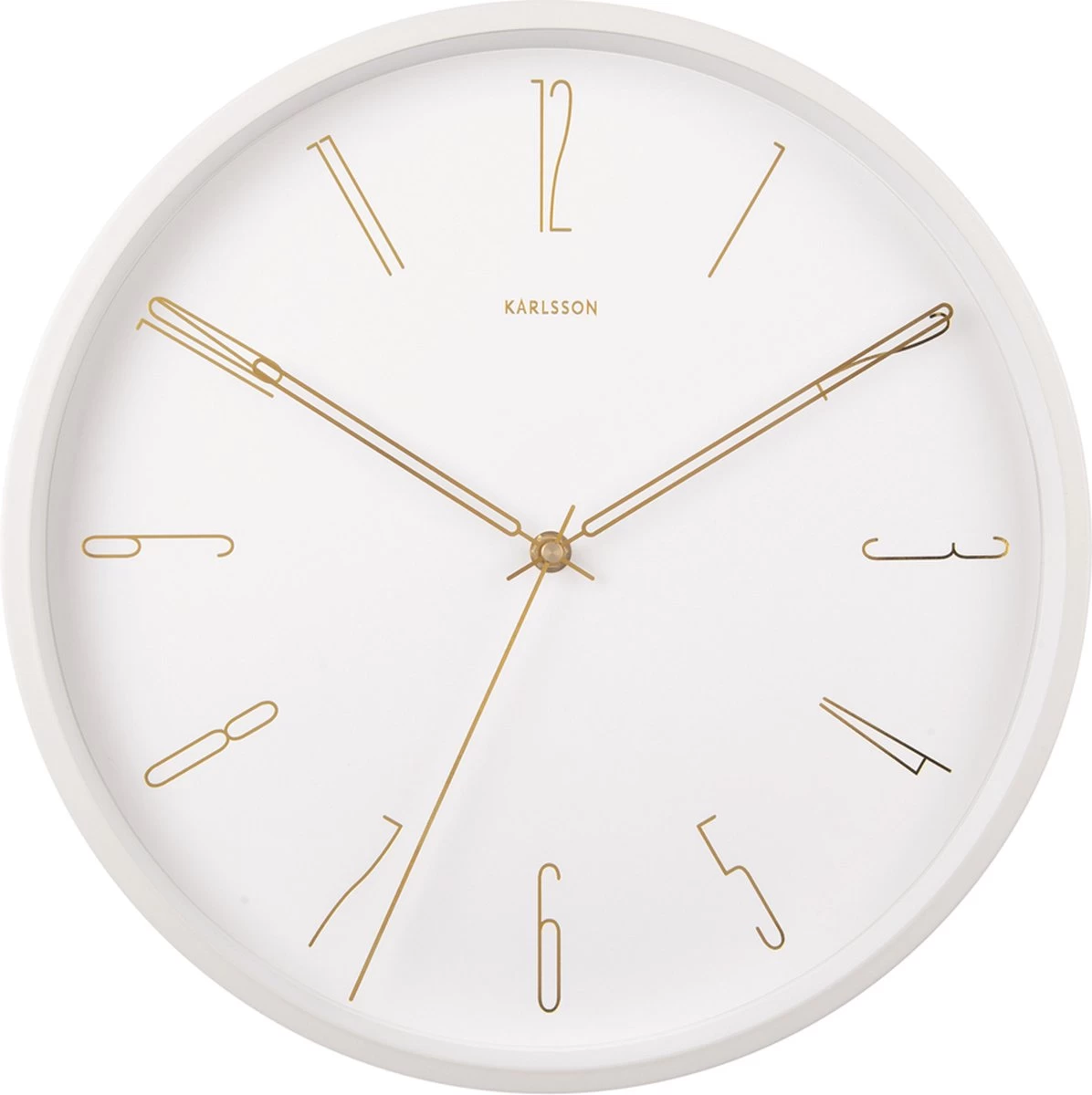Karlsson Wall Clock Belle Numbers Metal White 3 Karlsson Wall Clock Belle Numbers Metal White