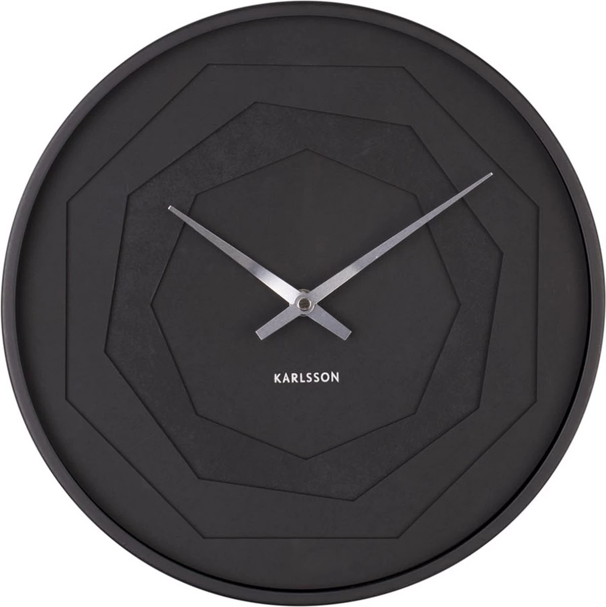 Karlsson Wandklok Layered Origami - Zwart - Ø30cm 8 Karlsson Wandklok Layered Origami - Zwart - Ø30cm - Afbeelding 6