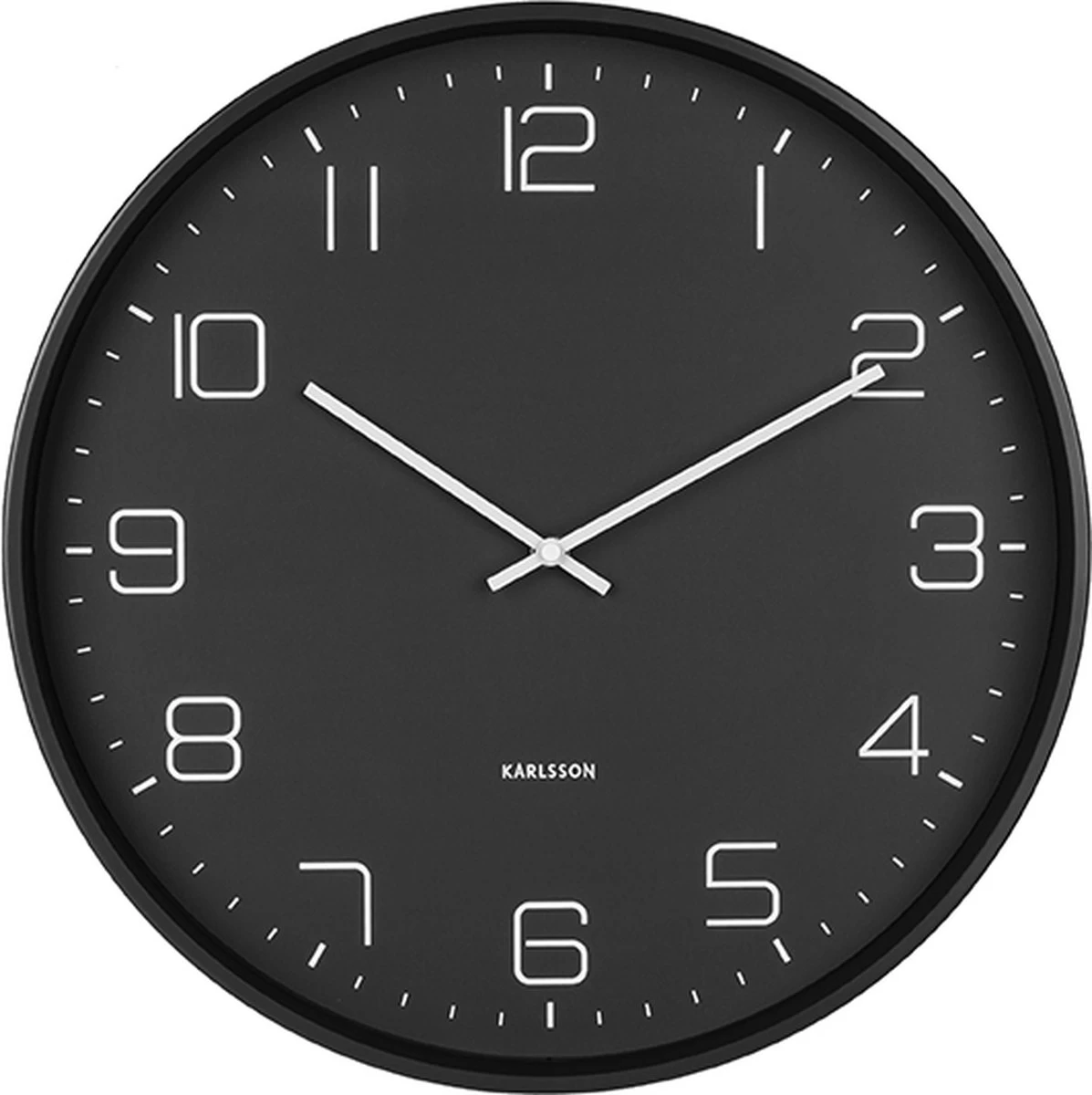 Karlsson Wandklok Lofty - Metaal Mat Zwart - Ø40cm 6 Karlsson Wandklok Lofty - Metaal Mat Zwart - Ø40cm - Afbeelding 4