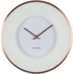 Karlsson Illusion - Wandklok - 38 X 9 Cm - Metaal - Wit
