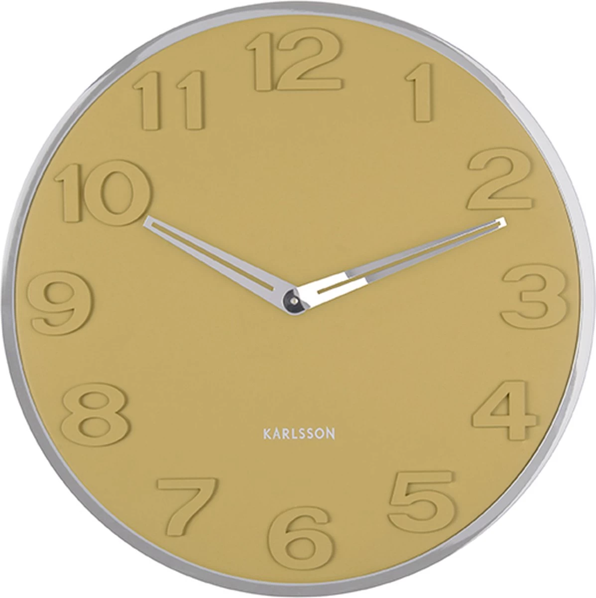 Karlsson Wandklok New Original Numbers - Mosterdgeel - Ø30cm 3 Karlsson Wandklok New Original Numbers - Mosterdgeel - Ø30cm