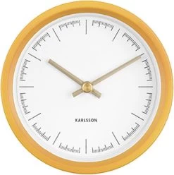 Karlsson Wandklok Dense - Rubberized Okergeel - Ø12,5cm -Karlsson 1197x1200 45