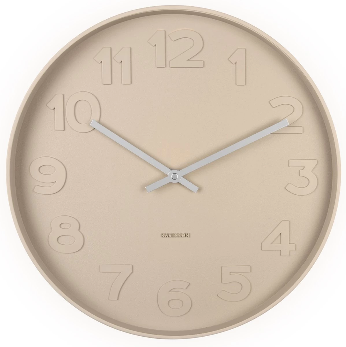 Karlsson Wandklok Mr. Brown Numbers - Zandbruin Behuizing - Ø37,5cm 4 Karlsson Wandklok Mr. Brown Numbers - Zandbruin Behuizing - Ø37,5cm - Afbeelding 2