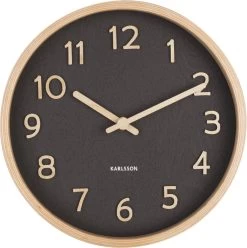 Karlsson Wall Clock Pure Wood Grain Small Black -Karlsson 1197x1200 57