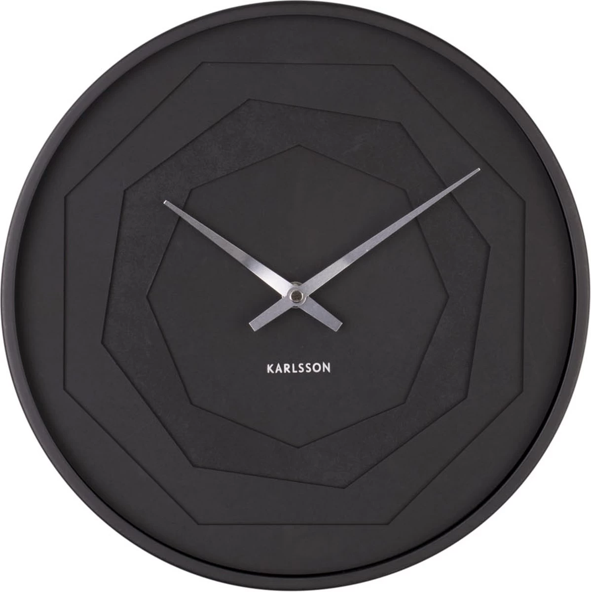 Karlsson Wandklok Layered Origami - Zwart - Ø30cm 3 Karlsson Wandklok Layered Origami - Zwart - Ø30cm