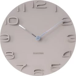 Karlsson Wandklok On The Edge - Warm Grijs Met Chromen Wijzers - Ø42cm -Karlsson 1199x1200