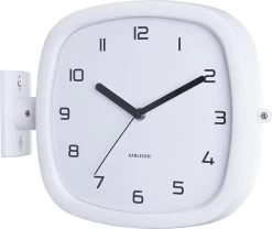 Karlsson Wandklok Doubler - Rubberized Wit - 29x24,5x9,5cm -Karlsson 1200x1010