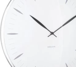 Karlsson Wandklok Leaf - Wit, Bol Glas - Ø40cm -Karlsson 1200x1050