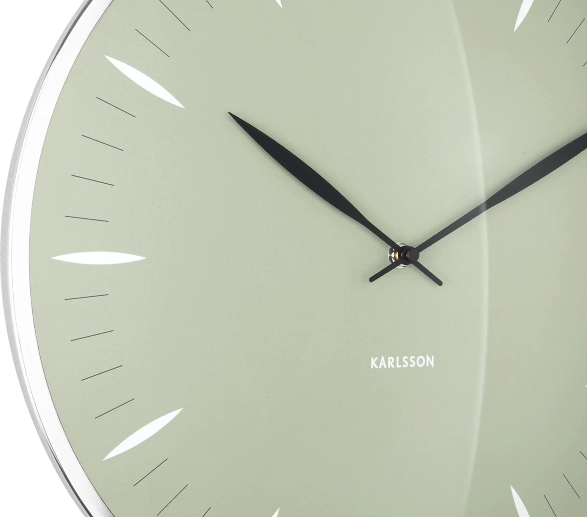 Karlsson Wandklok Leaf - Jungle Groen, Bol Glas - Ø40cm 4 Karlsson Wandklok Leaf - Jungle Groen, Bol Glas - Ø40cm - Afbeelding 2
