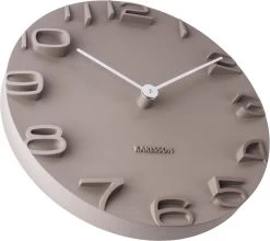 Karlsson Wandklok On The Edge - Warm Grijs Met Chromen Wijzers - Ø42cm -Karlsson 1200x1068