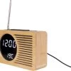 Karlsson Alarmklok Retro - Radio - Bamboe -Karlsson 1200x1075