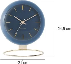 Karlsson Tafelklok Globe - Donkerblauw - 21x24,5x14cm -Karlsson 1200x1084 1