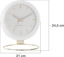 Karlsson Tafelklok Globe - Wit - 21x24,5x14cm 10 Karlsson Tafelklok Globe - Wit - 21x24,5x14cm -Karlsson 1200x1084 3