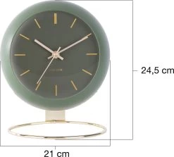Karlsson Tafelklok Globe - Mosgroen - 21x24,5x14cm -Karlsson 1200x1085 1