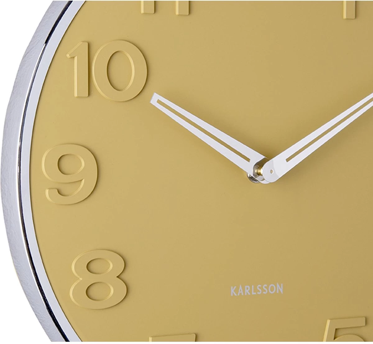 Karlsson Wandklok New Original Numbers - Mosterdgeel - Ø30cm 7 Karlsson Wandklok New Original Numbers - Mosterdgeel - Ø30cm - Afbeelding 5