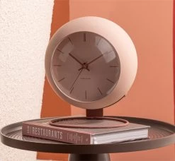 Karlsson Table Clock Nirvana Globe Sand Brown -Karlsson 1200x1107