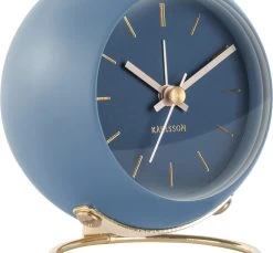 Karlsson Globe Wekker - Blauw -Karlsson 1200x1113