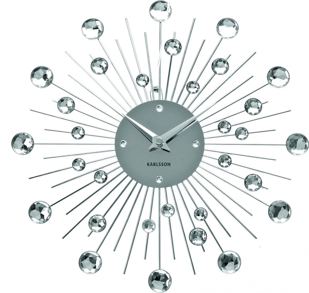 Karlsson Wandklok Sunburst - Kristal - Medium - Ø30cm 3 Karlsson Wandklok Sunburst - Kristal - Medium - Ø30cm