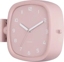 Karlsson Wandklokken Wall Clock Doubler Rubberized White Roze 15 Karlsson Wandklokken Wall Clock Doubler Rubberized White Roze -Karlsson 1200x1147