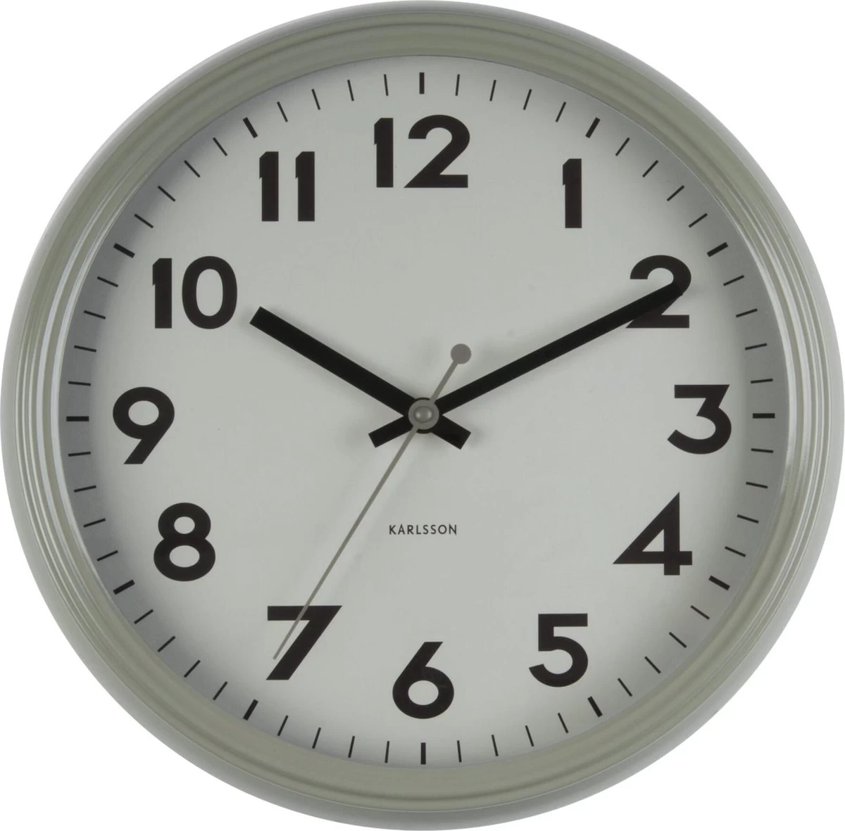 Karlsson Wandklok Badge Metaal - Kleur - Grijs 3 Karlsson Wandklok Badge Metaal - Kleur - Grijs