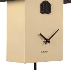 Karlsson Wall Clock Cuckoo New Traditional Plastic Sand Brown -Karlsson 1200x1183 1