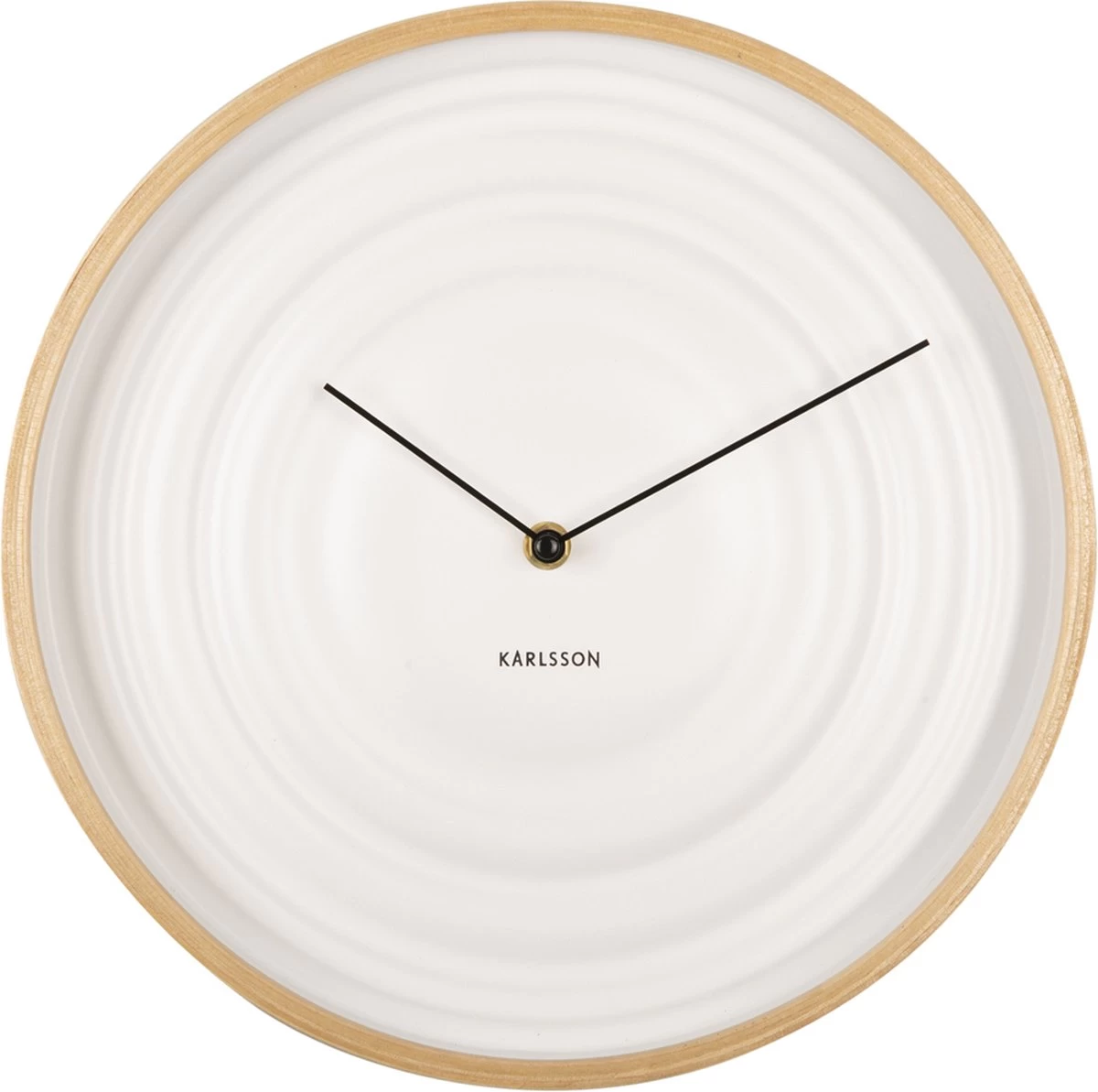 Karlsson Wandklok - Scandi Ribble - Mat - Wit - Houten Kast 4 Karlsson Wandklok - Scandi Ribble - Mat - Wit - Houten Kast - Afbeelding 2
