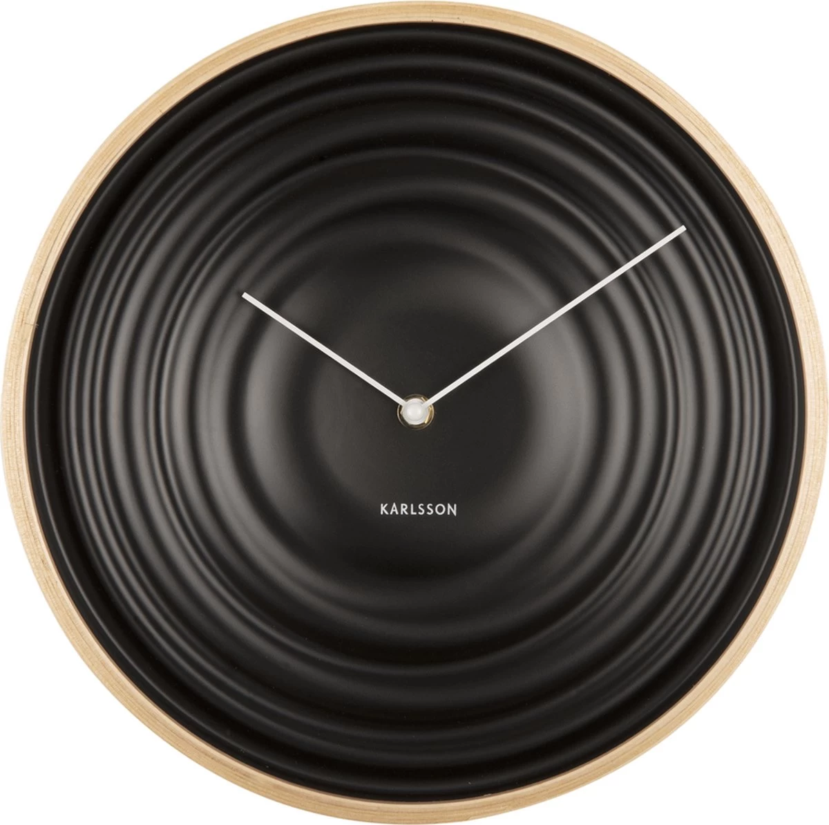 Karlsson Wall Clock Scandi Ribble Matt Black, Wood Case 6 Karlsson Wall Clock Scandi Ribble Matt Black, Wood Case - Afbeelding 4