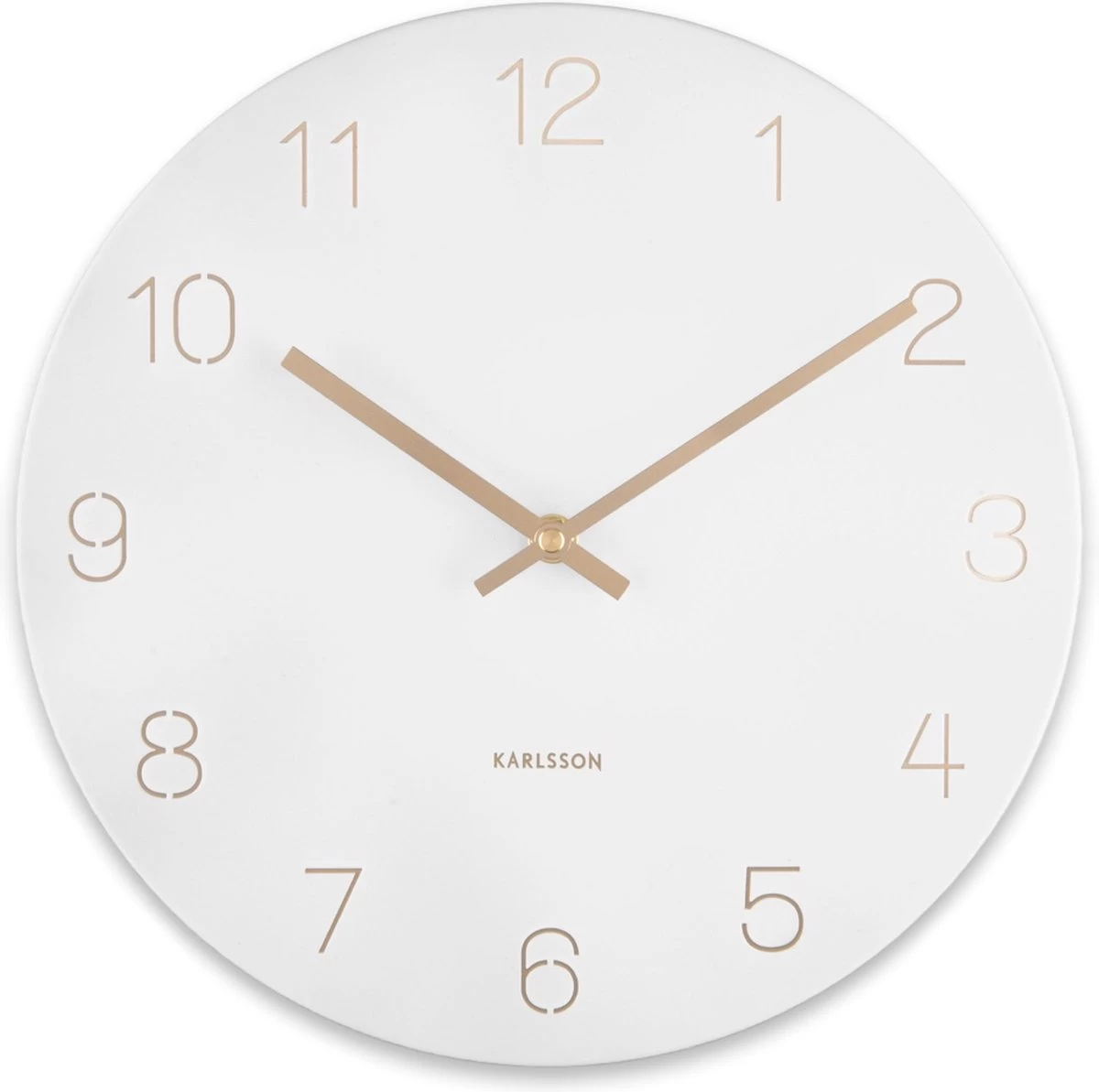 Karlsson Wandklok Charm - Gegraveerde Nummers - Wit - Ø35cm 6 Karlsson Wandklok Charm - Gegraveerde Nummers - Wit - Ø35cm - Afbeelding 4