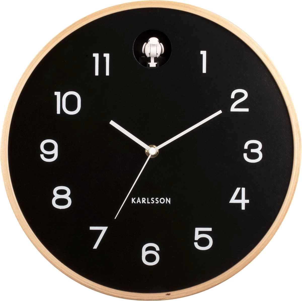 Karlsson Wall Clock Natural Cuckoo Birch Wood Black 4 Karlsson Wall Clock Natural Cuckoo Birch Wood Black - Afbeelding 2