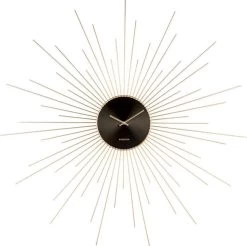 Karlsson Wandklok Extreme Peony - Staal - Goud -Karlsson 1200x1195 7