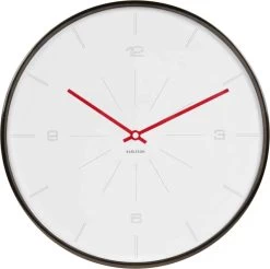 Karlsson Wall Clock Thin Line Numbers White