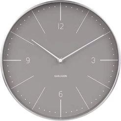 Karlsson Wandklok Normann Numbers - Warm Grijs, Geborsteld Case - Ø27,5cm -Karlsson 1200x1198 8
