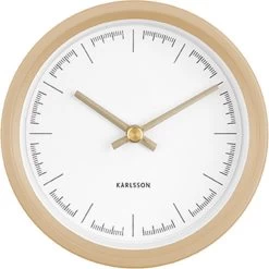 Karlsson Wandklok Dense - Rubberized Zandbruin - Ø12,5cm