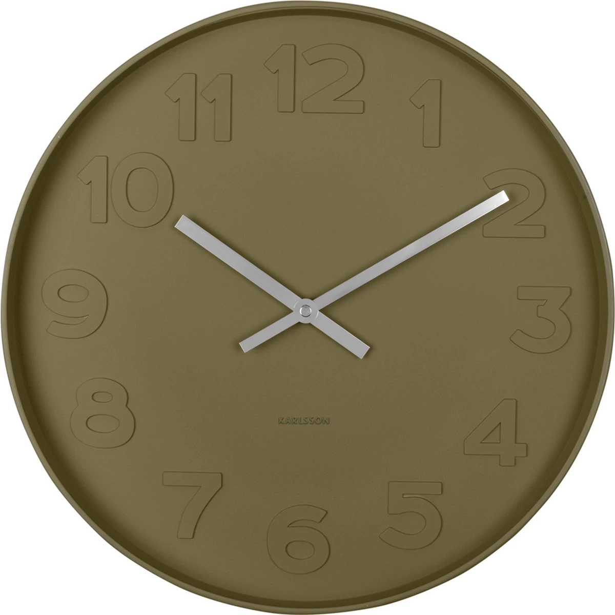 Karlsson Wandklok Mr. Green Numbers - Mosgroen Behuizing - Ø37,5cm 5 Karlsson Wandklok Mr. Green Numbers - Mosgroen Behuizing - Ø37,5cm - Afbeelding 3