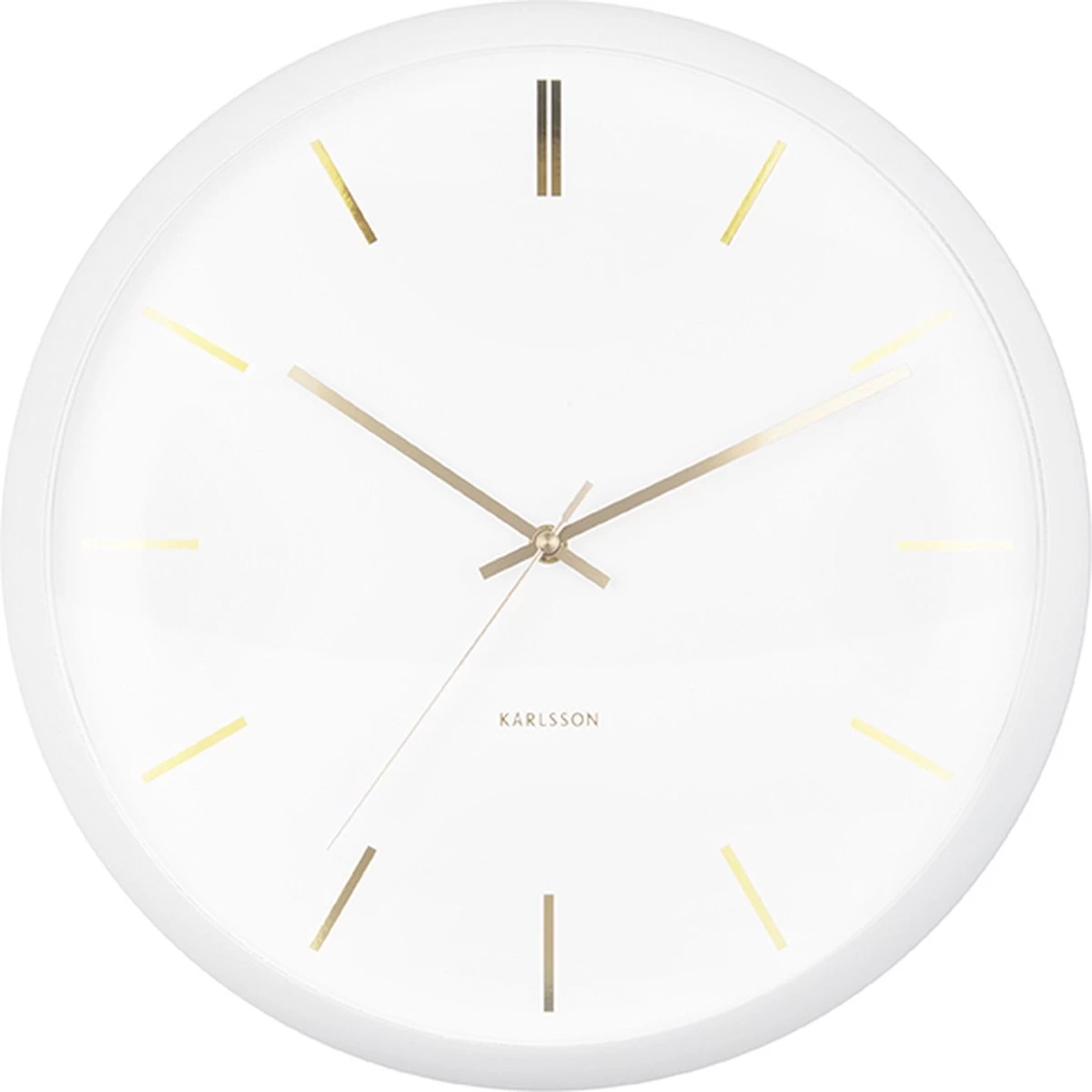 Karlsson Wandklok Globe - Wit - Ø40cm 3 Karlsson Wandklok Globe - Wit - Ø40cm