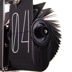 Karlsson Flipklok No Case Mini - Zwart - Chroom Standaard - 20,6x7,5cm -Karlsson 1200x1200 25