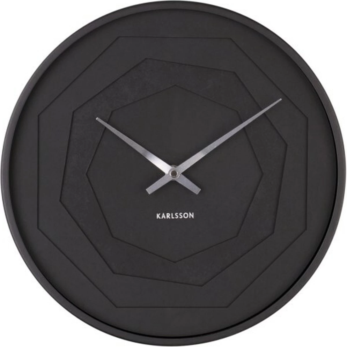 Karlsson Wandklok Layered Origami - Zwart - Ø30cm 4 Karlsson Wandklok Layered Origami - Zwart - Ø30cm - Afbeelding 2