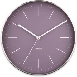 Karlsson Wandklok Minimal - Donkerpaars, Nikkel Behuizing - Ø27,5cm -Karlsson 1200x1200 42