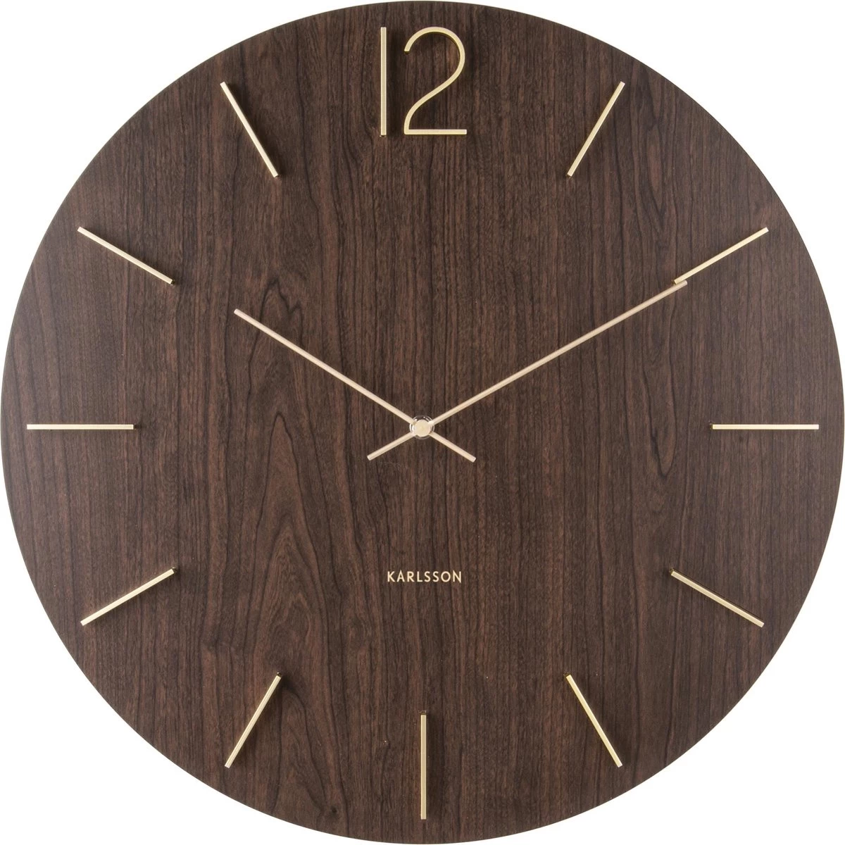 Karlsson Wandklok Meek - MDF Donkerbruin - Ø50cm 3 Karlsson Wandklok Meek - MDF Donkerbruin - Ø50cm