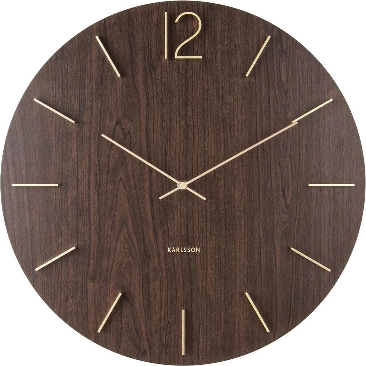 Karlsson Wandklok Meek - MDF Donkerbruin - Ø50cm 8 Karlsson Wandklok Meek - MDF Donkerbruin - Ø50cm - Afbeelding 6
