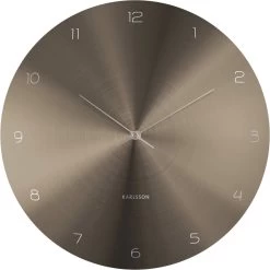 Karlsson Wall Clock Dome Disc Gun Metal