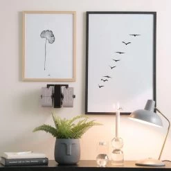 Karlsson Flipklok No Case Mini - Warm Grijs - Zwarte Standaard - 20,6x7,5cm -Karlsson 1200x1200 61